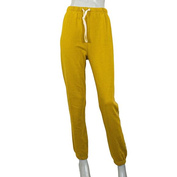 MOTHER denim MOVE IT collection The Bender Ankle Sweatpant Mustart sz S - Picture 1 of 12